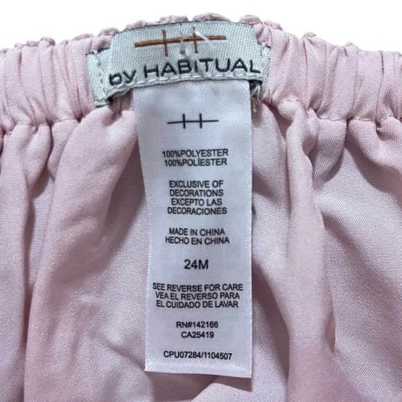 Habitual Baby Girls Pink Tulle Puff Sleeve Bow Dress 24M Princess Balletcore - Picture 4 of 5